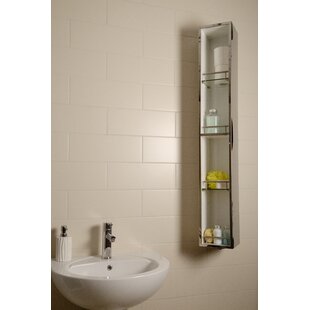 Narrow medicine cabinet on sale with mirror